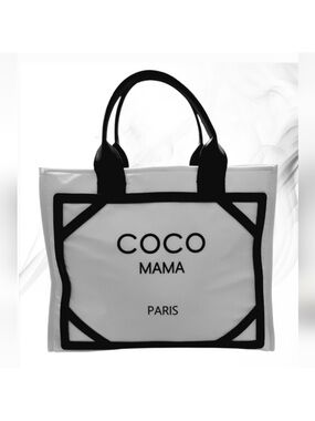 White Tote with Black Trim